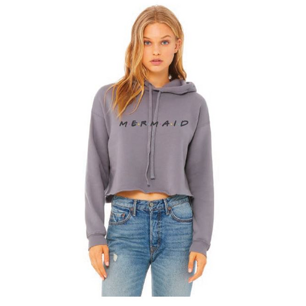 M·E·R·M·A·I·D "FRIENDS" Gray Crop Hoodie