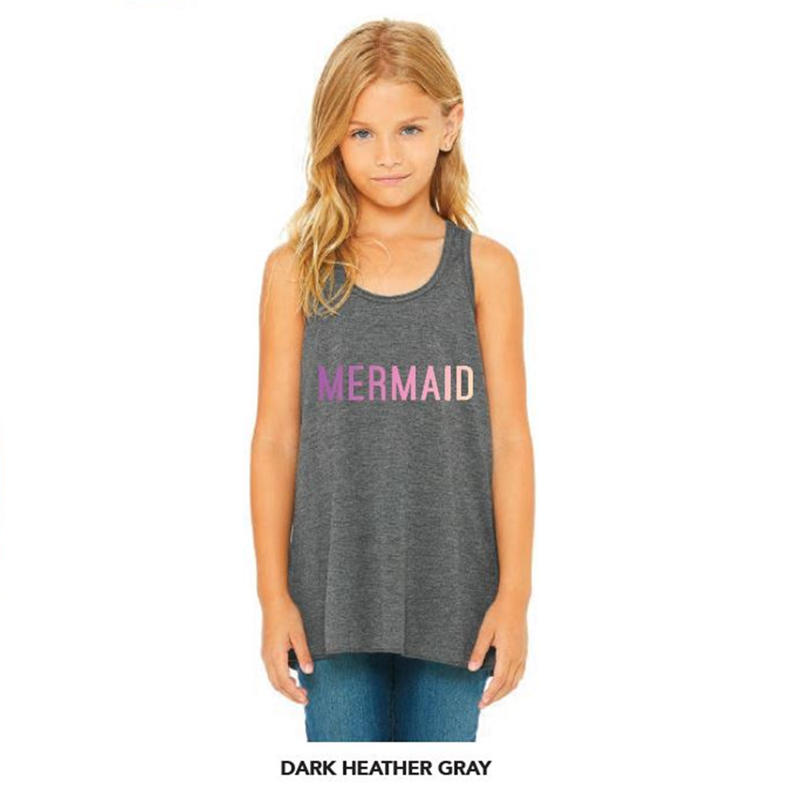 YOUTH Mermaid Tank | Dark Heather Gray Gradient