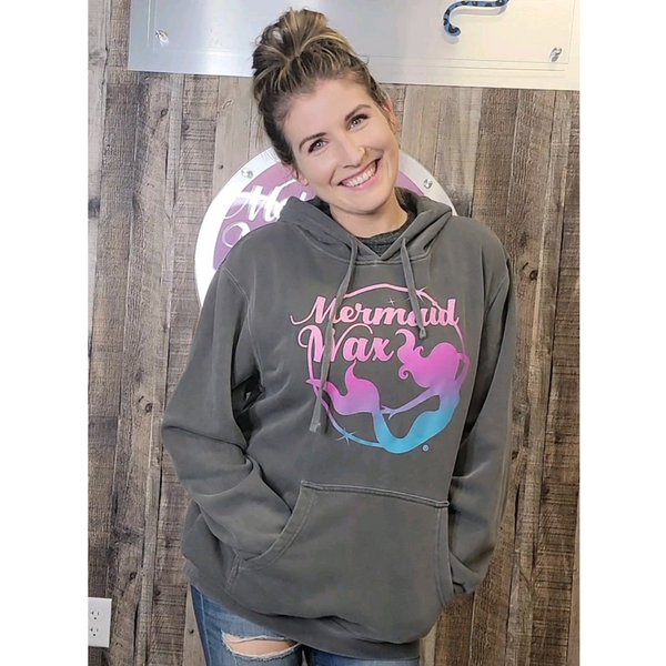 "Mermaid Wax®" Logo Gray Hoodie