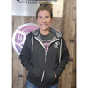 Retro Charcoal Zip Up Jacket